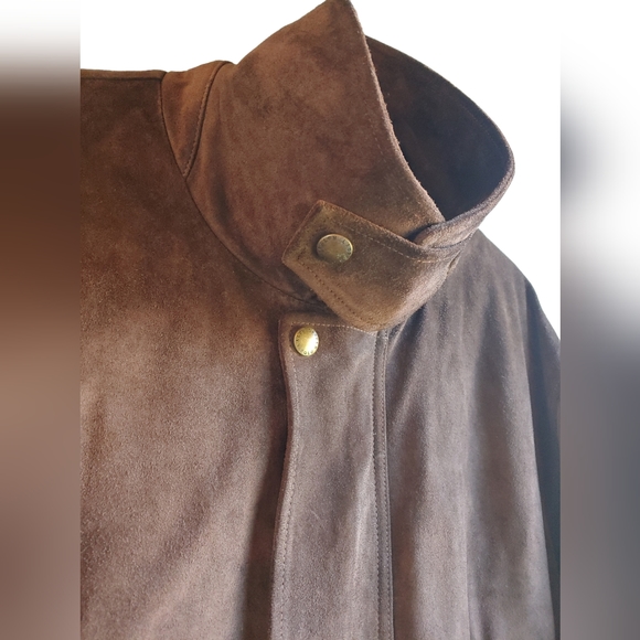 Men's Polo by Ralph Lauren Brown Leather Suede Jacket Coat Size 1XB Big & Tall - Picture 9 of 14